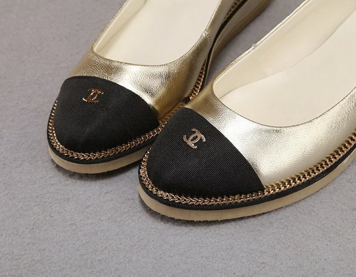 CHANEL Shallow mouth flat shoes Women--033
